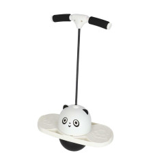 Pogo Jumper Copii cu Maner Reglabil pentru Echilibru si Sarituri Negru-Alb