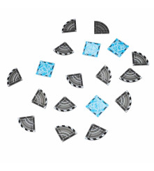 Blocuri Magnetice 3D Utilaje Constructii 92 Piese Portocaliu Set STEM Copii