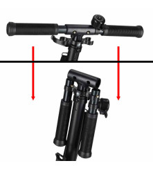 Trotineta Urbana Pliabila Trike Fix Negru-Gri Roti 200 mm ABEC-7
