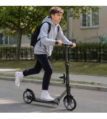 Trotineta Urbana Pliabila Trike Fix Negru-Gri Roti 200 mm ABEC-7