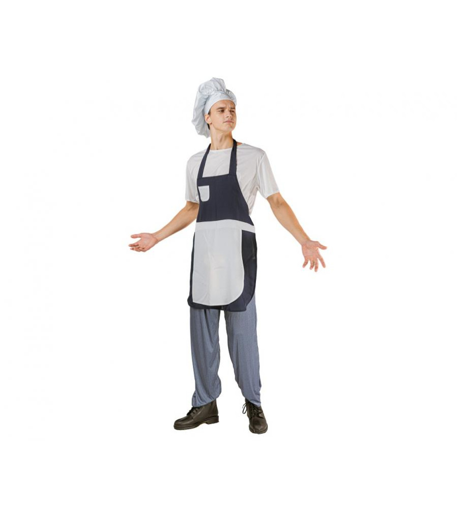Costum Bucatar pentru Adulti cu Sort si Boneta Marimea 56