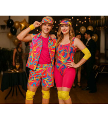Costum Adulti Roller Skater Anii 80, Marimea M