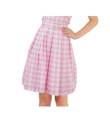 Costum Pin-Up pentru Adulti, Rochie Roz cu Curea Marimea S