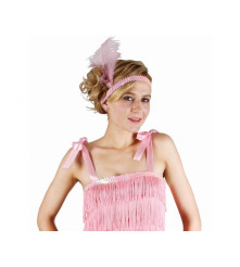Costum Retro Flapper Roz pentru Adulti Marimea M