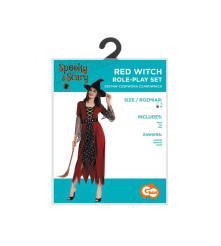 Costum Halloween Vrajitoare Rosie pentru Adulti Marimea M