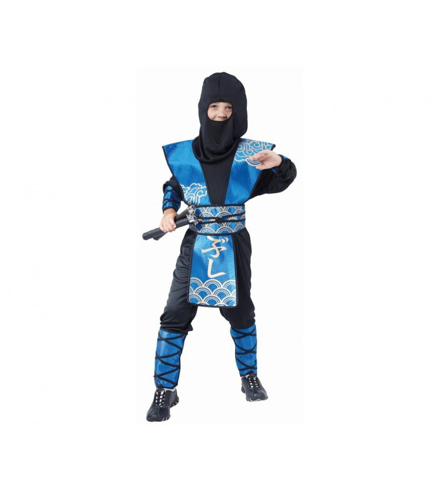 Costum carnaval Ninja Albastru 120/130 cm (7-8 ani) pentru Copii