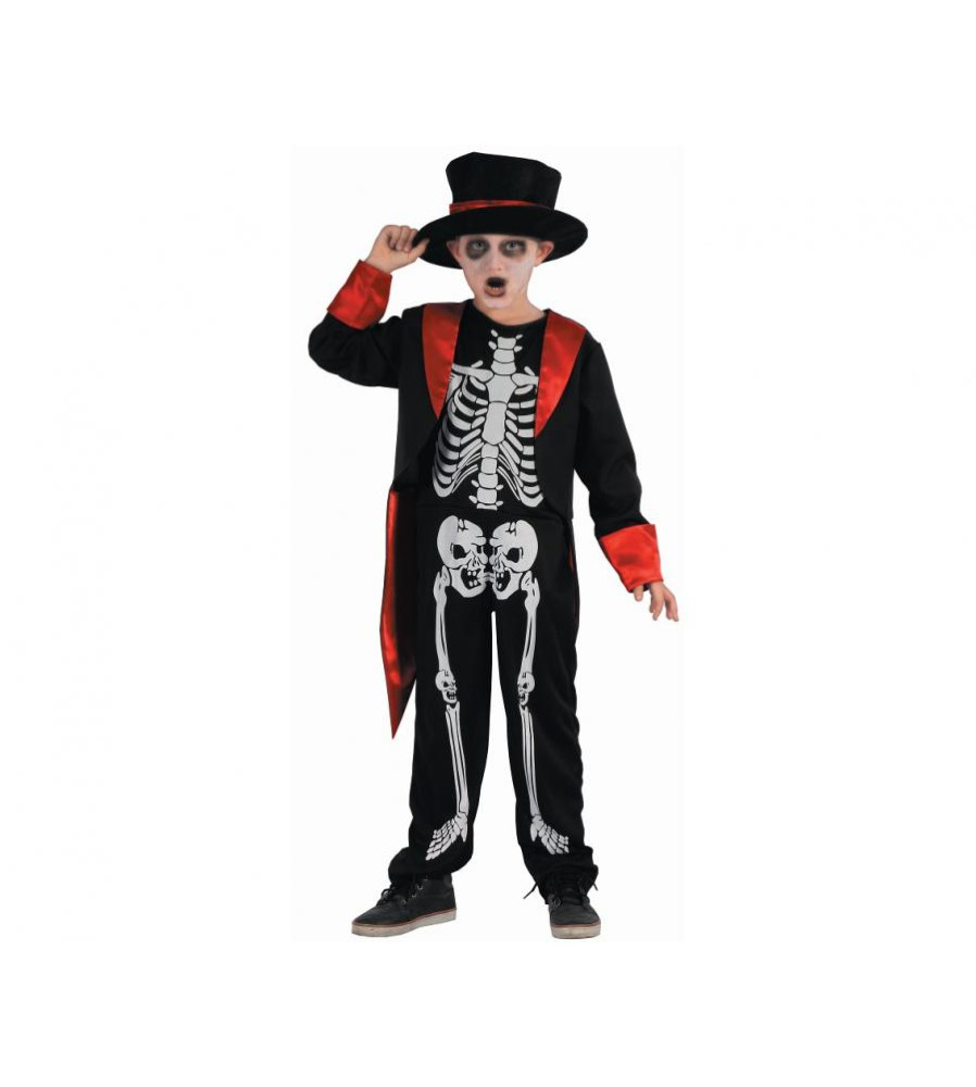 Costum catnaval Schelet 120/130 cm (7-8 ani) pentru Copii