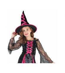 Costum carnaval Vrajitoare Roz 120/130 cm (7-8 ani) pentru Copii