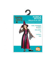 Costum carnaval Vrajitoare Roz 120/130 cm (7-8 ani) pentru Copii