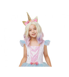 Costum carnaval Printesa Unicorn 120/130 cm (7-8 ani) pentru Copii