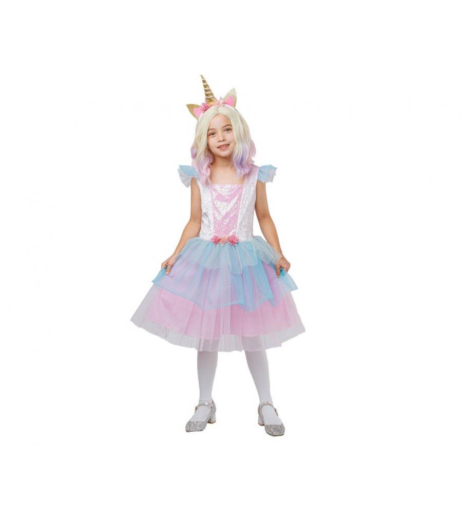 Costum carnaval Printesa Unicorn 120/130 cm (7-8 ani) pentru Copii