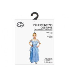 Costum carnaval Printesa Albastra 130/140 cm (9-10 ani) pentru Copii