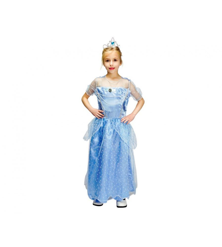 Costum carnaval Printesa Albastra 110/120 cm (5-6 ani) pentru Copii