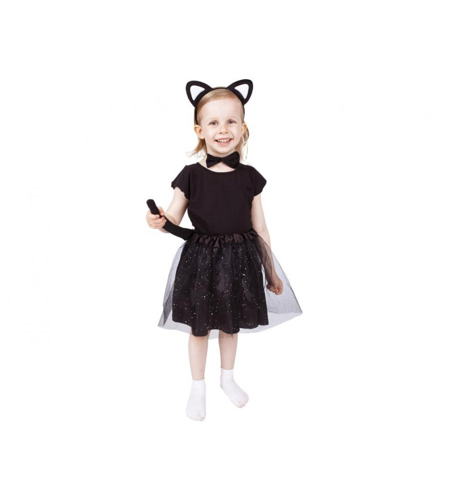 Costum carnaval Pisicuta 90/120 cm (3-6 ani) pentru Copii