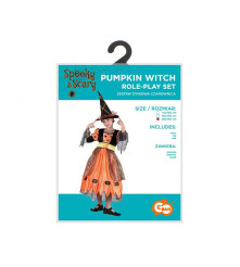 Costum carnaval Vrajitoare Dovleac 130/140 cm (9-10 ani) pentru Copii