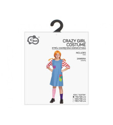 Costum carnaval Pippi pentru fete, marime 110/120 cm (5-6 ani)
