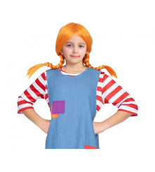 Costum carnaval Pippi pentru fete, marime 110/120 cm (5-6 ani)