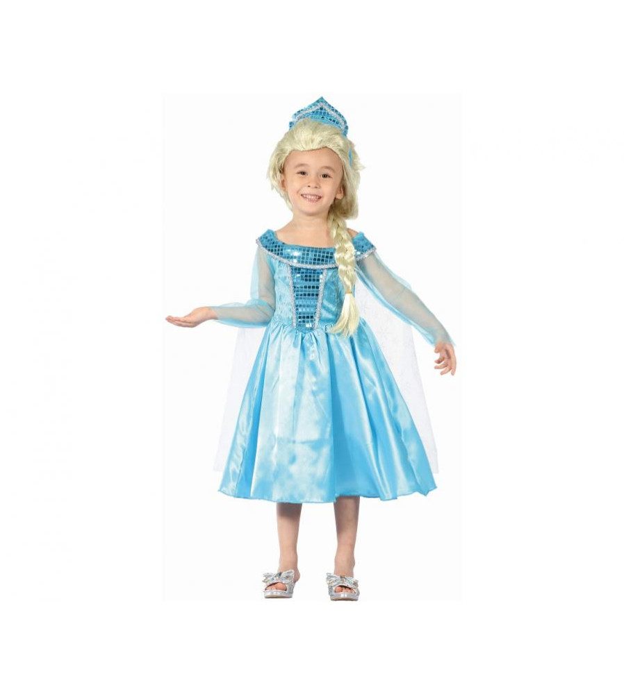 Costum carnaval Printesa Albastra 92/104 cm (3-4 ani) pentru Copii