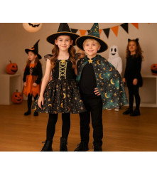 Costum carnaval Vrajitoare Neagra 110/120 cm (5-6 ani) pentru Copii