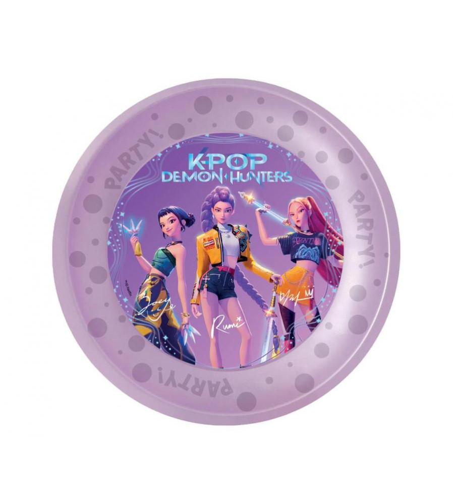 Set 4 Farfurii Reutilizabile K-POP Demon Hunters 21 cm