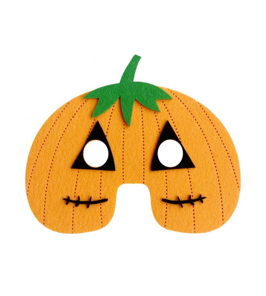 Masca Fetru Dovleac pentru Copii 19x16.5 cm, marime universala