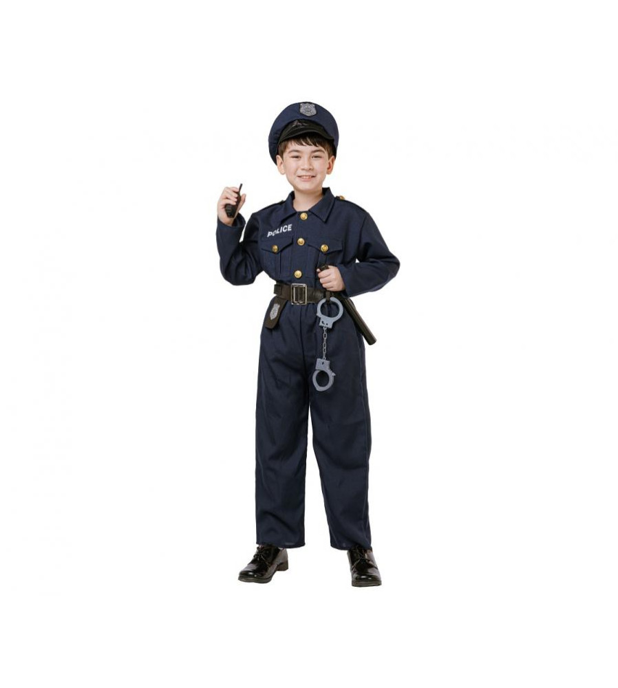 Costum Politist pentru Copii, marime 130/140 cm (9-10 ani)