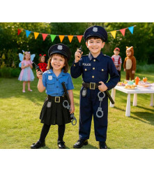 Costum Politist pentru Copii, marime 130/140 cm (9-10 ani)