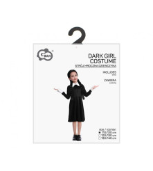 Costum carnaval wednesday pentru fete, marime 110/120 cm (5-6 ani)