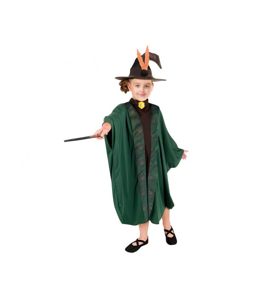 Costum carnaval Vrajitoare Verde pentru copii 130/140 cm (9-10 ani)