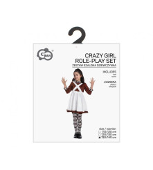 Costum carnaval Crazy Girl pentru fete 130/140 cm (9-10 ani)