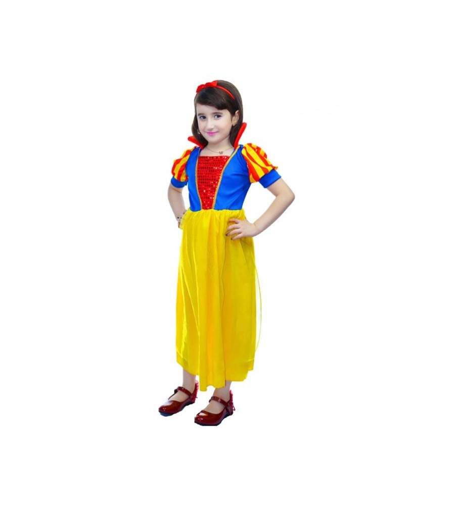 Costum Alba ca Zapada pentru Copii, marime 110/120 cm (5-6 ani)