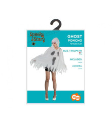 Costum Fantoma pentru Adulti, Poncho Alb, Marimea S