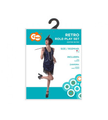 Costum Retro pentru Adulti, Rochie si Bentita, Marime S