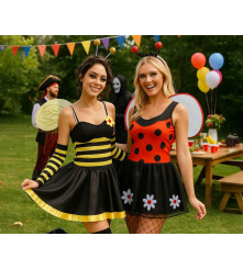 Costum Buburuza femei Lovely Ladybug, marimea M Rochie Aripi Bentita