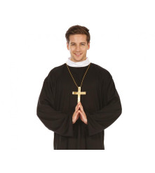 Costum Preot pentru Adulti, Sutana cu Guler Marime Universala