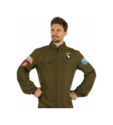Costum Pilot pentru Adulti Salopeta Verde Inchis, Marimea 56
