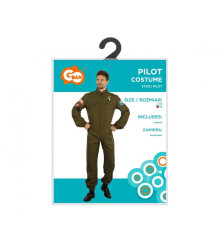 Costum Pilot pentru Adulti Salopeta Verde Inchis, Marimea 56