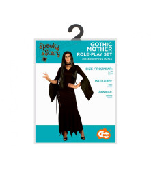 Costum Gotic pentru adulti (Mama Gotica), Rochie si Choker marime M