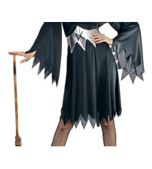 Costum pentru adulti Vrajitoare Senzuala, Rochie Palrie si Curea marime S
