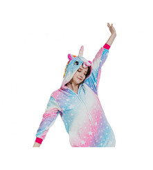 Costum Unicorn pentru Adulti Salopeta cu Gluga, Marime M
