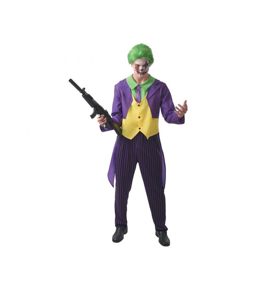 Costum Crazy Clovn pentru Adulti, Marimea 52