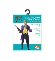 Costum Crazy Clovn pentru Adulti, Marimea 52