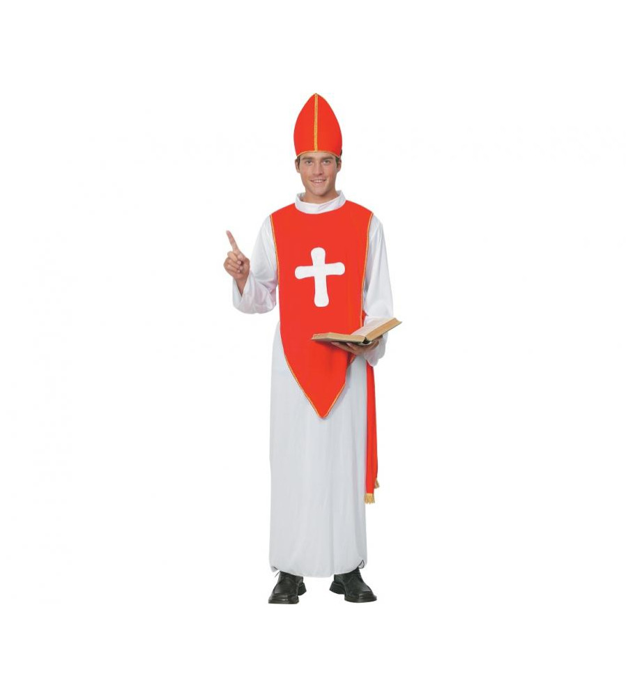 Costum Episcop pentru Adulti cu Roba, Palarie si Curea Marimea 52