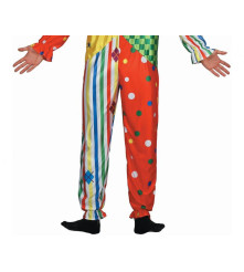 Costum Clovn Colorat pentru Adulti, Salopeta si Palarie Marimea 56