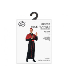 Costum Preot pentru Adulti, Roba cu Pelerina Palaria si Curea, Marime Universala