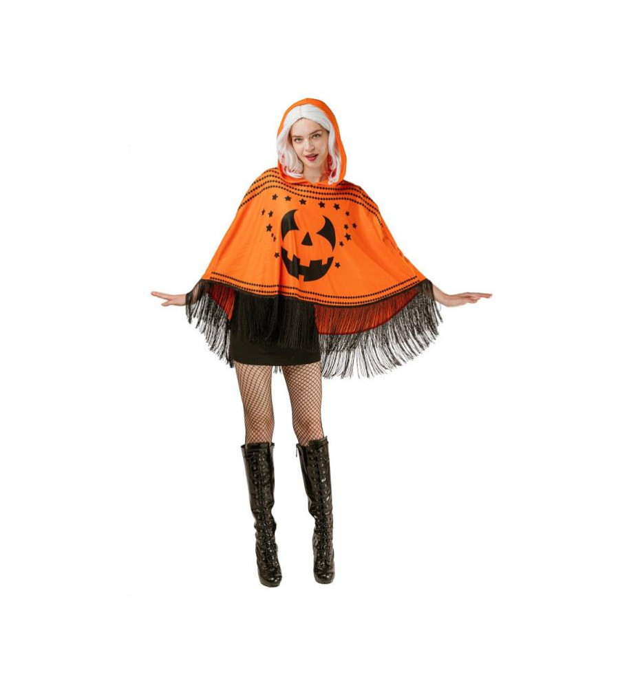 Poncho Dovleac pentru Adulti Cu Gluga Marimea M