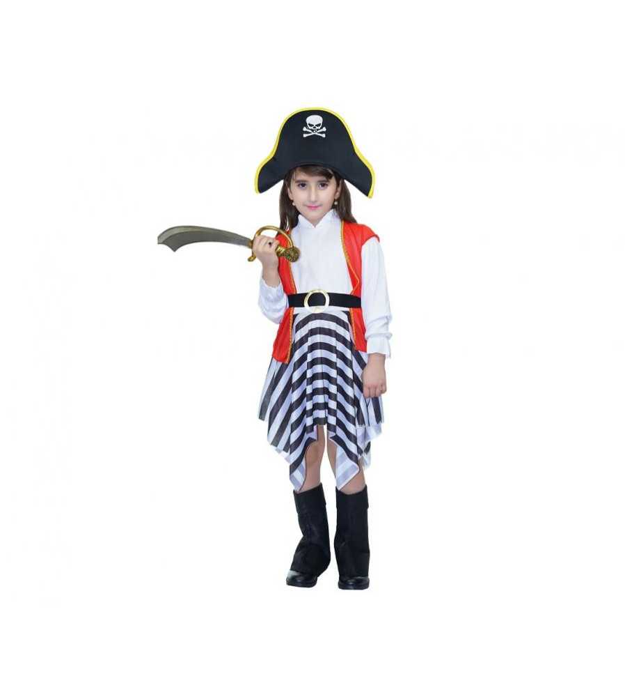 Costum Pirat pentru Fete, Marime 110/120 cm (5-6 ani)