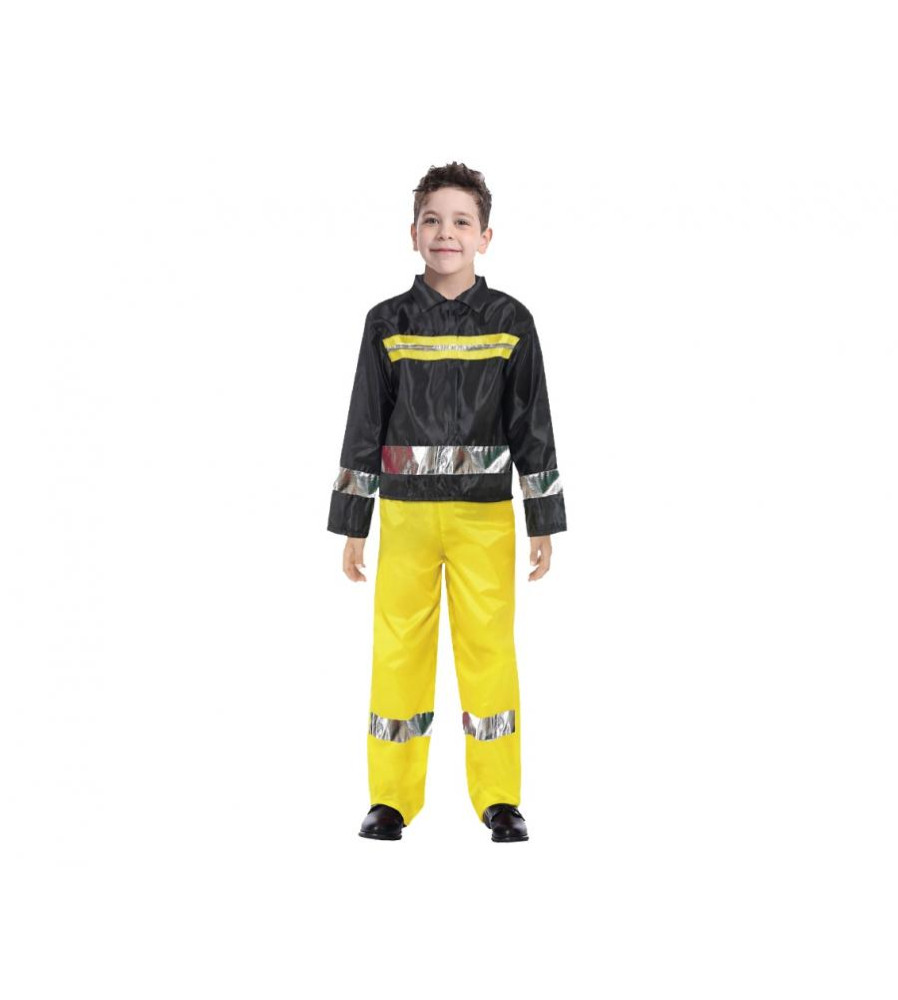 Costum Pompier pentru copii cu Jacheta si Pantaloni, Marime 130/140 cm (9-10 ani)