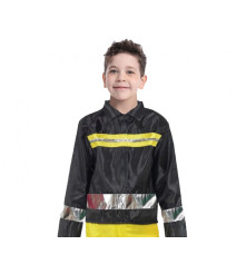 Costum Pompier pentru copii cu Jacheta si Pantaloni, Marime 130/140 cm (9-10 ani)