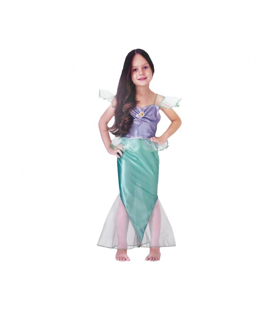 Costum Sirena Verde pentru Fete, Marime 130/140 cm (9-10 ani)